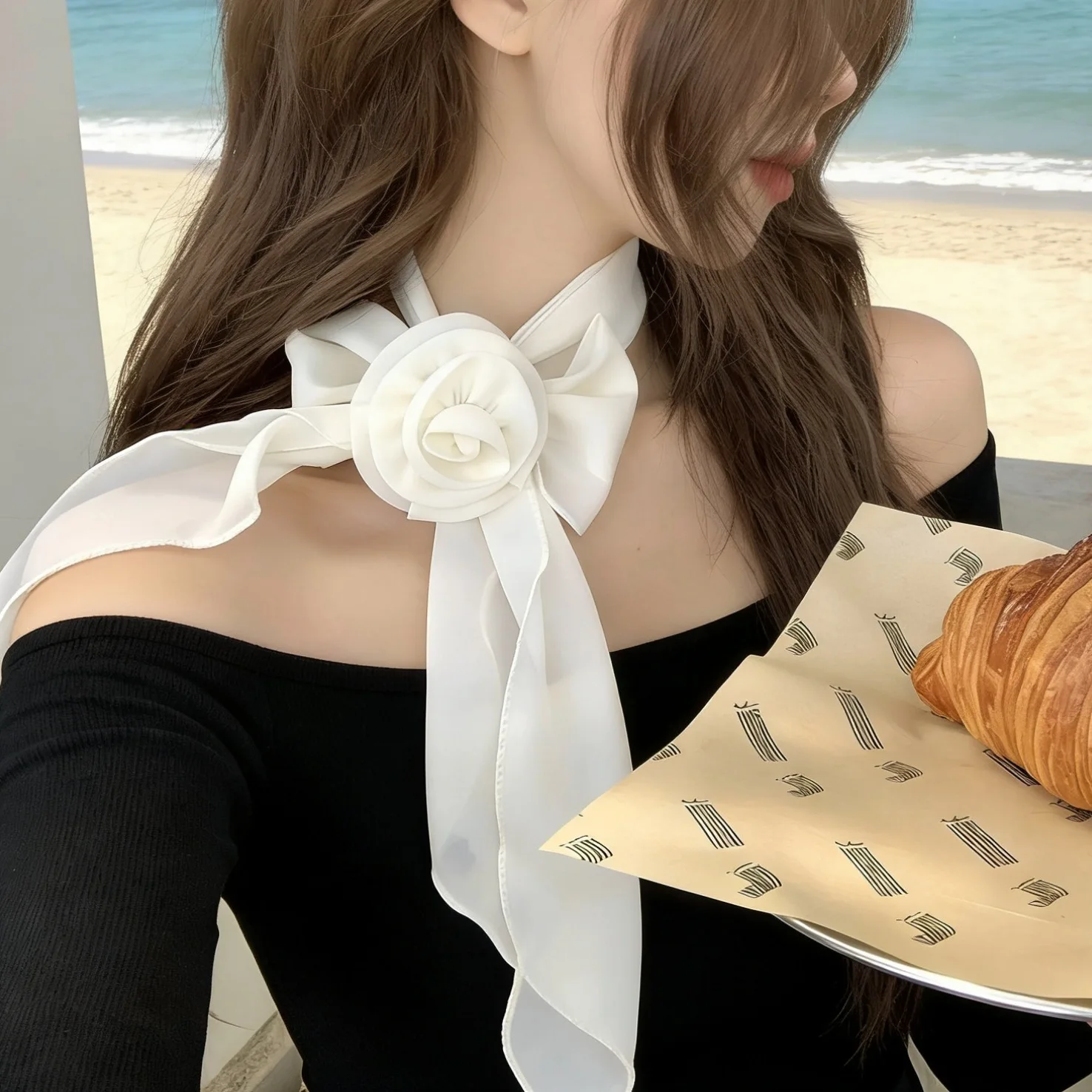 Women Rose Flower Long scarf For Y2k Spicy Girls Neck Scarf Bag Ribbon Chiffon Floral Choker Streamer Female Scarf Gifts
Women Rose Flower Long scarf For Y2k Spicy Girls Neck Scarf Bag Ribbon Chiffon Floral Choker Streamer Female Scarf Gifts