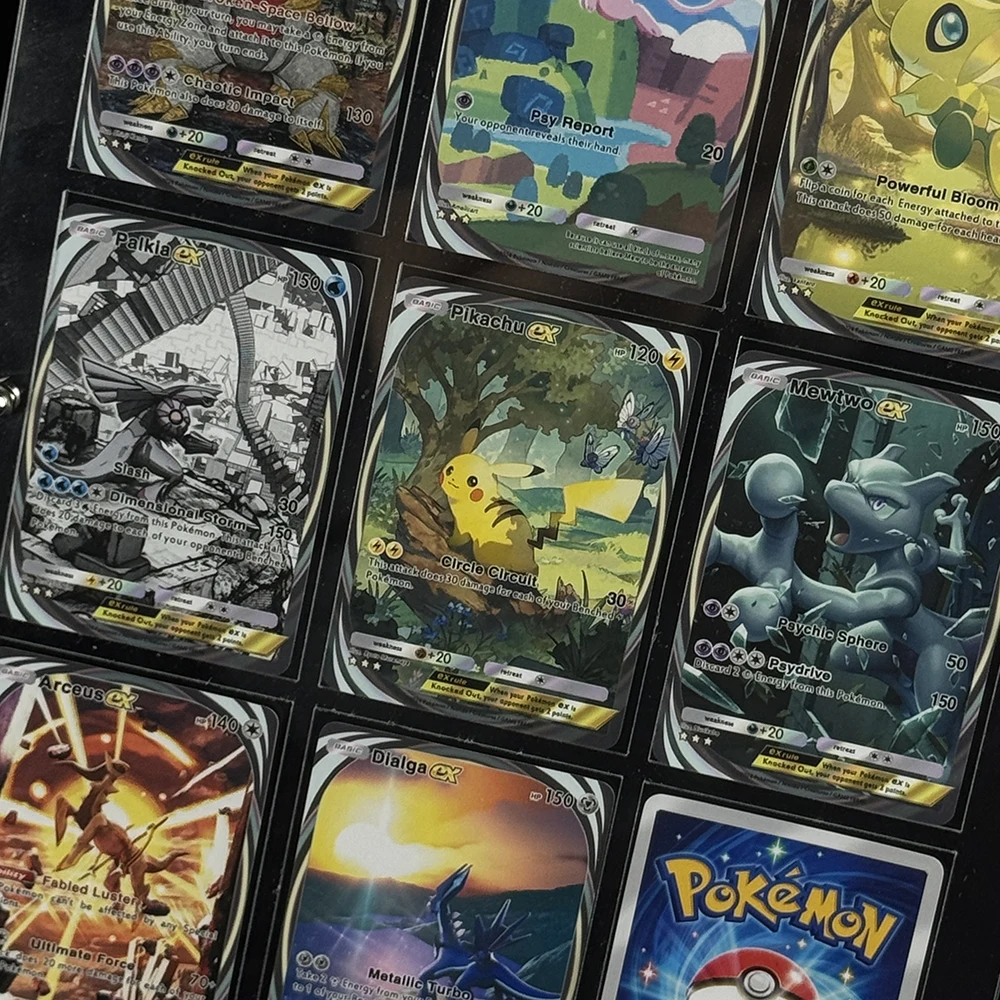 8Pcs/set Anime PTCG Collection Cards Mewtwo Arceus Giratina Palkia Dialga Embossed Texture Flash Cards Trainers English Card
8Pcs/set Anime PTCG Collection Cards Mewtwo Arceus Giratina Palkia Dialga Embossed Texture Flash Cards Trainers English Card