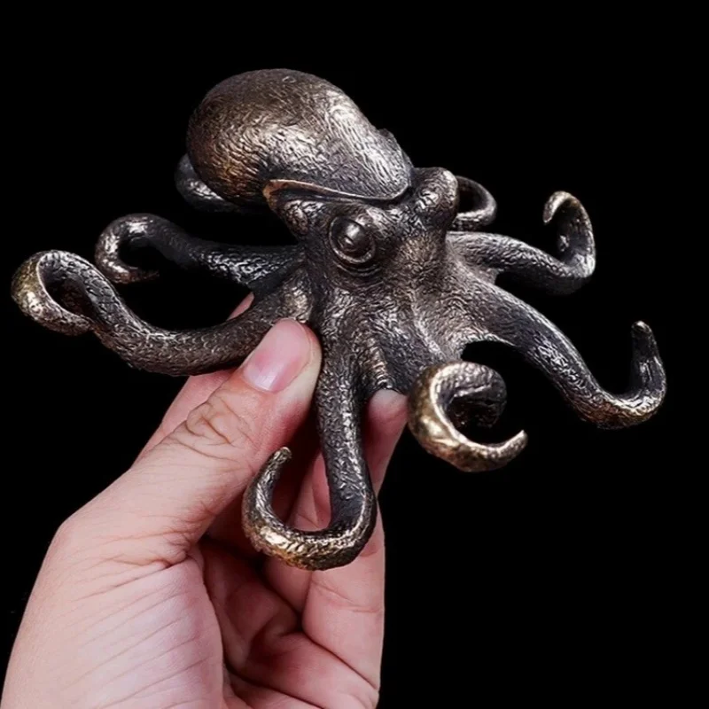 Brass Big Octopus Animal Statue Small Sculpture Tabletop Figurine Home Decor
Brass Big Octopus Animal Statue Small Sculpture Tabletop Figurine Home Decor