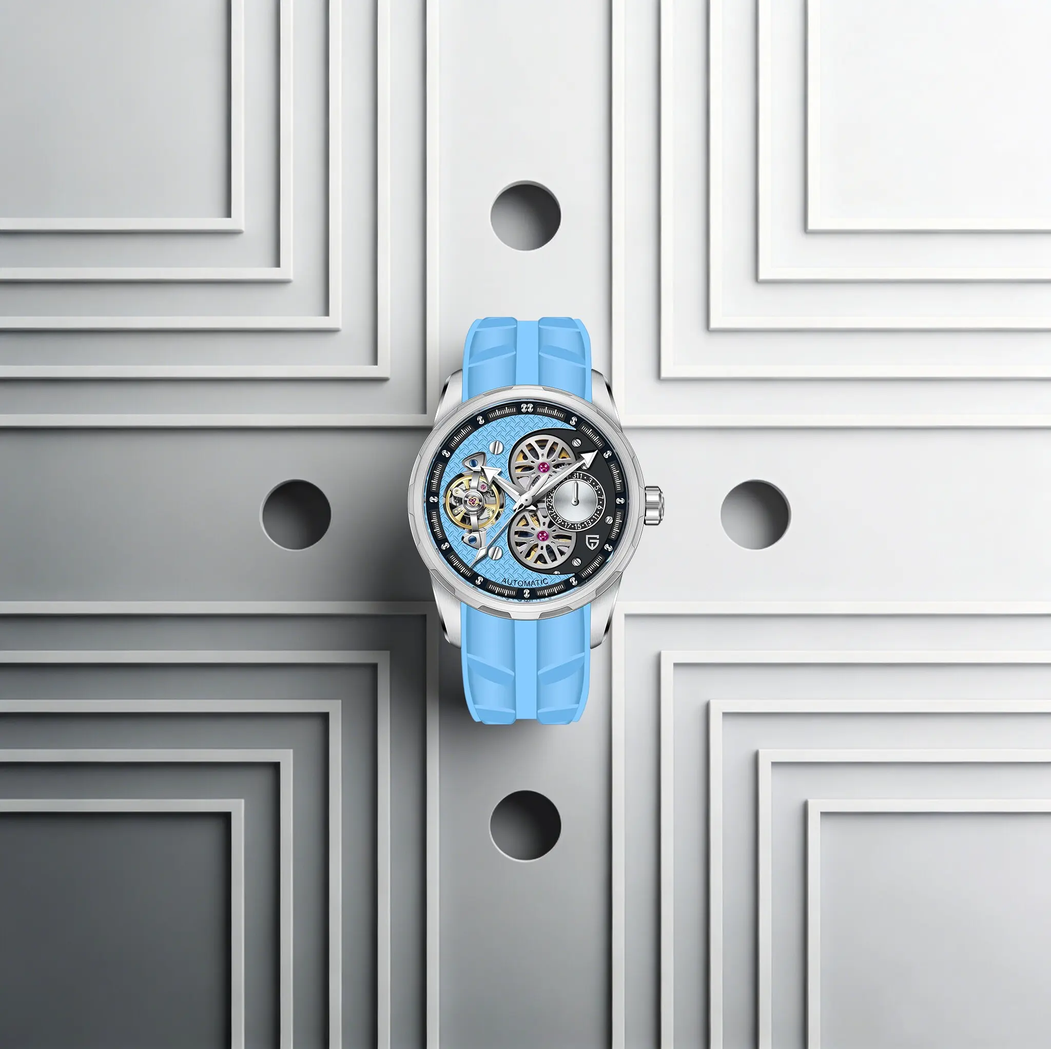 PAGANI DESIGN Artistic & Elegant Men Mechanical Watch Trendsetter Rubber Sapphire Tourbillon 100m Diving Calendar Luminous Watch
PAGANI DESIGN Artistic & Elegant Men Mechanical Watch Trendsetter Rubber Sapphire Tourbillon 100m Diving Calendar Luminous Watch