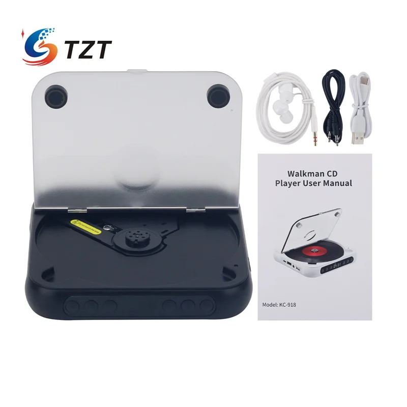 TZT KC-918 White/Black/Pink/Green Bluetooth CD Player Mini Disc Player for CD/CD-R/CD-RW/MP3 Bluetooth & Wired Modes
TZT KC-918 White/Black/Pink/Green Bluetooth CD Player Mini Disc Player for CD/CD-R/CD-RW/MP3 Bluetooth & Wired Modes