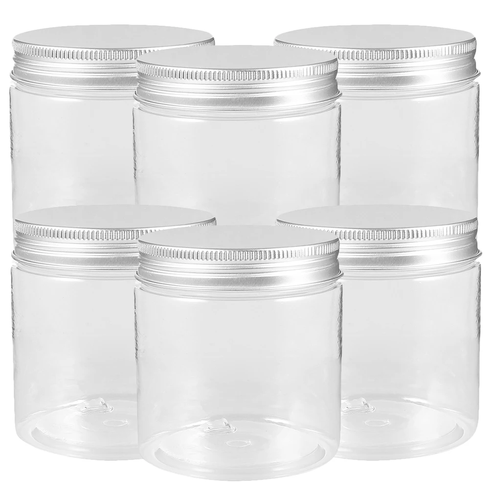 6pcs Mini Plastic Jars 250ml Silver Aluminum Lids Wide Mouth Bottles Food Storage Containers Portable Gifts
6pcs Mini Plastic Jars 250ml Silver Aluminum Lids Wide Mouth Bottles Food Storage Containers Portable Gifts