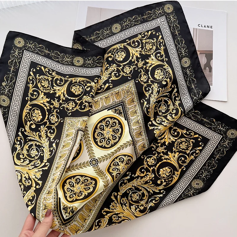 Luxury Brand Neckerchief Silk Feeling Scarf for Women Design Hair Bands Satin Square Headscarf Ribbon Lady Wrist Hand Wrap Shawl
Luxury Brand Neckerchief Silk Feeling Scarf for Women Design Hair Bands Satin Square Headscarf Ribbon Lady Wrist Hand Wrap Shawl