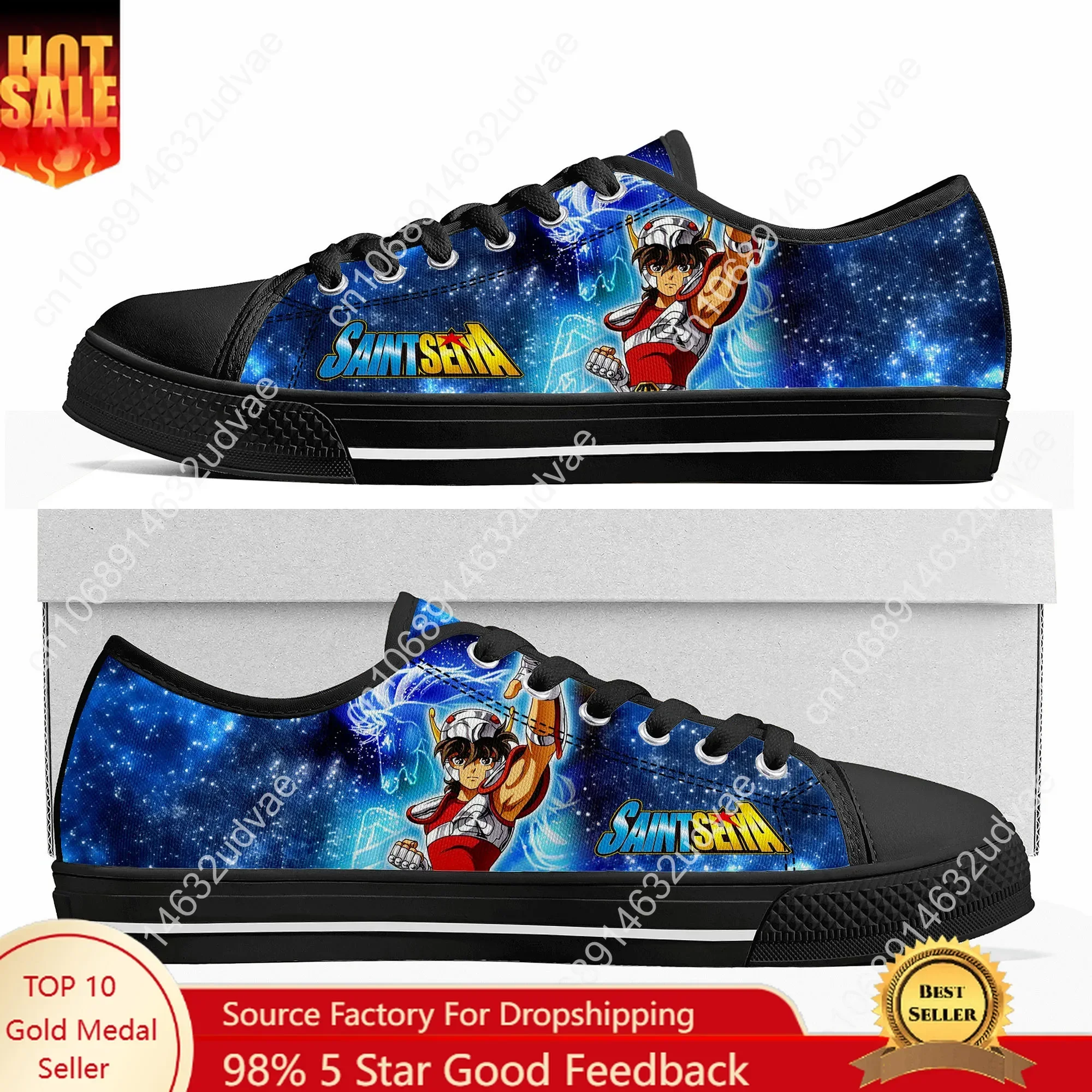 Saint Seiya Low Top Shoes Men Women Teenager Sneakers Canvas High Quality Sneaker Casual Customized Couple Shoe Black Sole
Saint Seiya Low Top Shoes Men Women Teenager Sneakers Canvas High Quality Sneaker Casual Customized Couple Shoe Black Sole