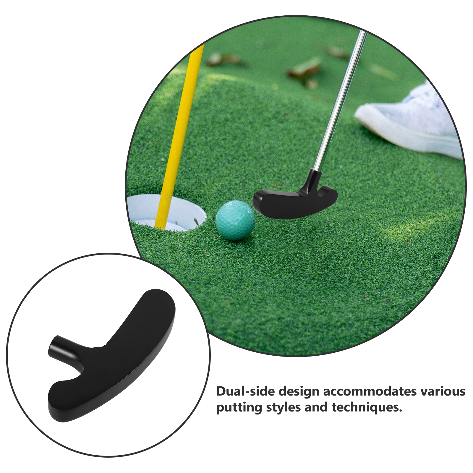 Golf Replacement Heads Zinc Alloy Putter Black Dual Side Flat Ball Design For Left Right H Golf Club Repair Supplies
Golf Replacement Heads Zinc Alloy Putter Black Dual Side Flat Ball Design For Left Right H Golf Club Repair Supplies