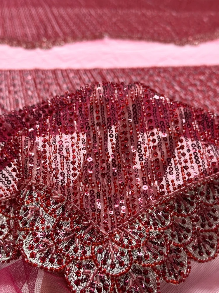 Luxury African Beads Groom Heavy lace Fabric 5 yard 2026 High Quality Sequins Embroidery French Tulle Laces For Nigeiran Dress
Luxury African Beads Groom Heavy lace Fabric 5 yard 2026 High Quality Sequins Embroidery French Tulle Laces For Nigeiran Dress