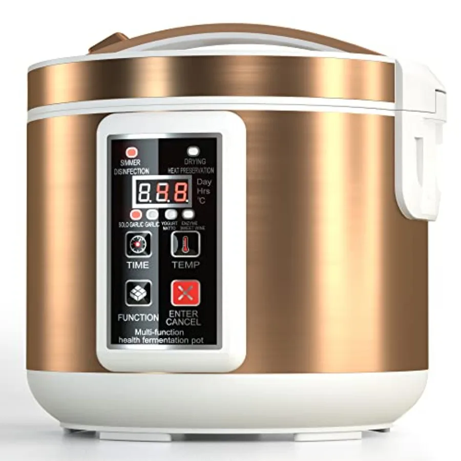 5L Black Garlic Fermenter with Temperature Control for Garlic Wine and Yogurt Making in Black Stainless Steel
5L Black Garlic Fermenter with Temperature Control for Garlic Wine and Yogurt Making in Black Stainless Steel