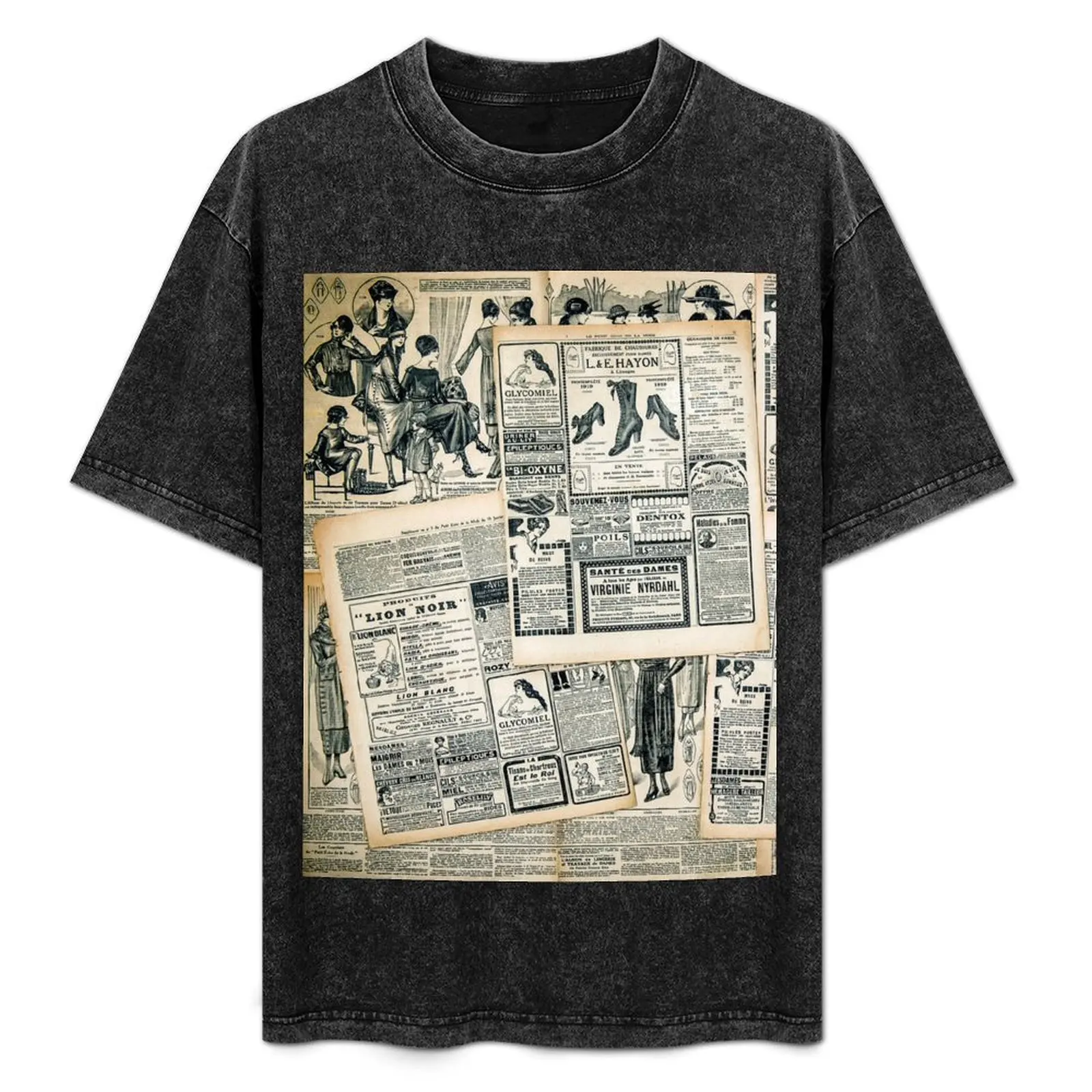 Old Newspaper Print T-Shirt Comfortable Work Wear Tee
Old Newspaper Print T-Shirt Comfortable Work Wear Tee