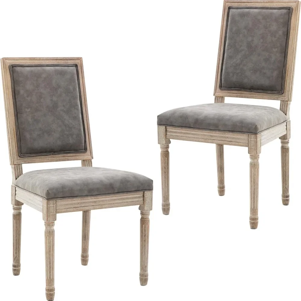 Farmhouse Leather Dining Chairs Set of 2 French Country Kitchen & Dining Room Chairs with Square PU Back, Armless Upholstered Ki
Farmhouse Leather Dining Chairs Set of 2 French Country Kitchen & Dining Room Chairs with Square PU Back, Armless Upholstered Ki