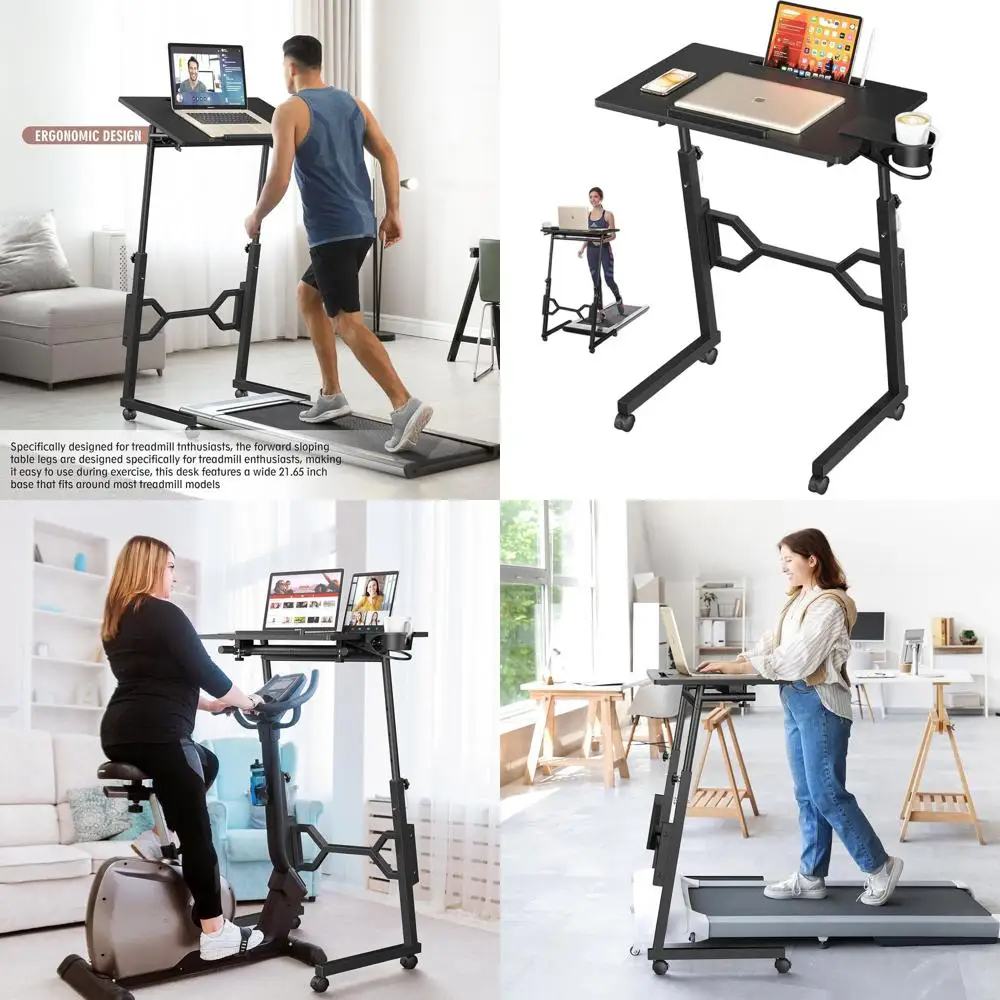 Portable Laptop Desk with Wheels, Adjustable Height Standing Desk, Mobile Rolling Table for Treadmill and Walking Pad, Bedside S
Portable Laptop Desk with Wheels, Adjustable Height Standing Desk, Mobile Rolling Table for Treadmill and Walking Pad, Bedside S