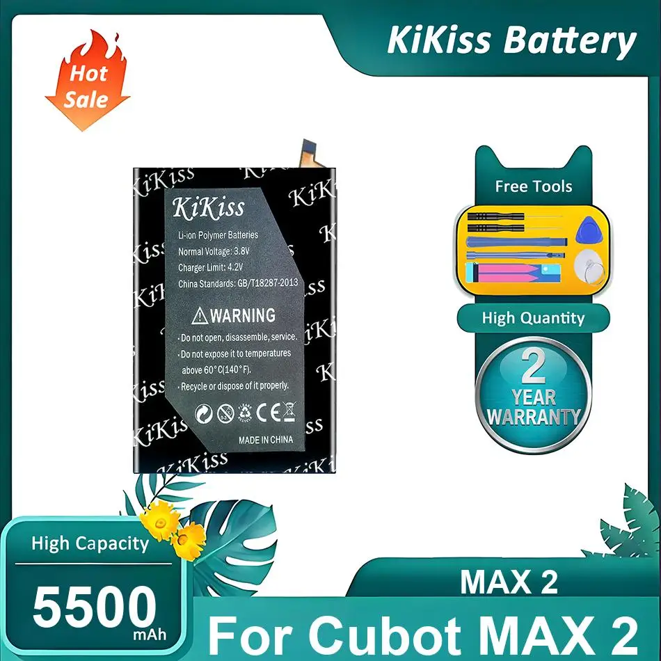 KiKiss Battery For Cubot MAX 2,MAX 2,5500mAh
KiKiss Battery For Cubot MAX 2,MAX 2,5500mAh