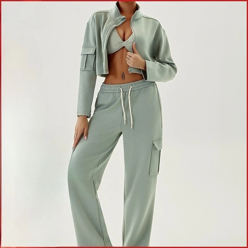 Мягкий трендовый дышащий повседневный спортивный костюм, рабочая одежда, дизайн с карманами, спортивный костюм для бега на открытом воздухе, фитнеса, йоги, женский комплект из двух предметов
Мягкий трендовый дышащий повседневный спортивный костюм, рабочая одежда, дизайн с карманами, спортивный костюм для бега на открытом воздухе, фитнеса, йоги, женский комплект из двух предметов