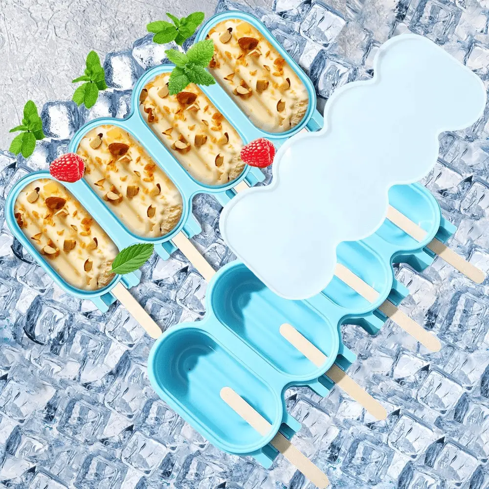 2pcs Popsicles Molds, Included Cover, 50pcs Popsicle Sticks - Premium Silicone Popsicle Molds Set - Ice Pop Maker Set For Homemade Ice Cream, Reusable And Durable Ice Lolly Mould For Freezer Storage
2pcs Popsicles Molds, Included Cover, 50pcs Popsicle Sticks - Premium Silicone Popsicle Molds Set - Ice Pop Maker Set For Homemade Ice Cream, Reusable And Durable Ice Lolly Mould For Freezer Storage