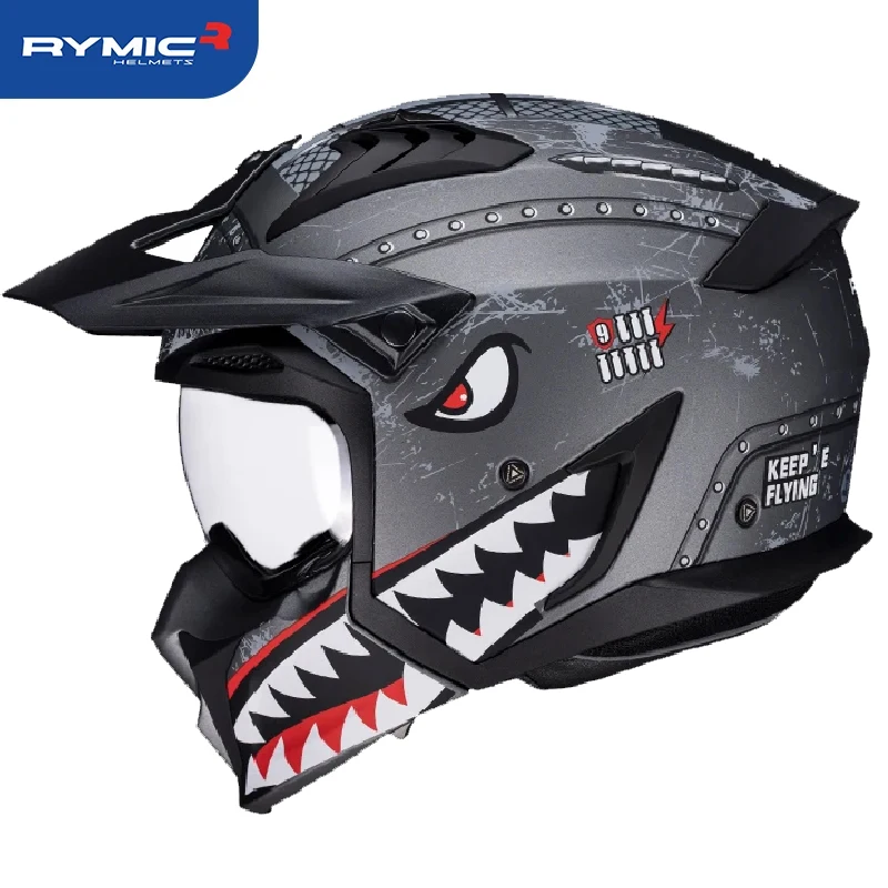 Мотоциклетный шлем Rymic Street Fighter, съемный комбинированный шлем в стиле ретро для гонок по бездорожью, сертификация ECE DOT, Cascos Moto
Мотоциклетный шлем Rymic Street Fighter, съемный комбинированный шлем в стиле ретро для гонок по бездорожью, сертификация ECE DOT, Cascos Moto