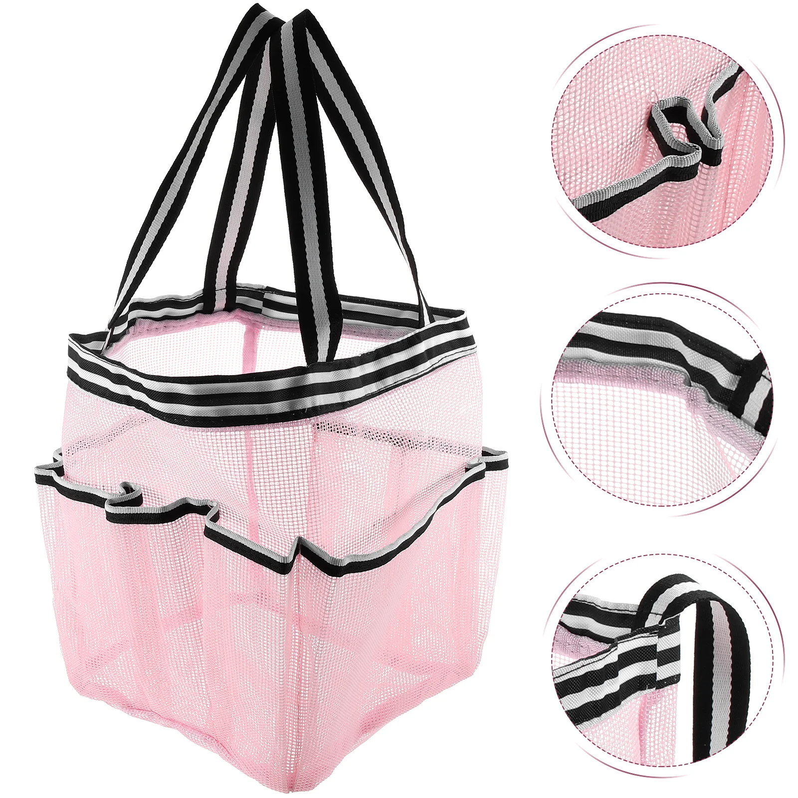Stylish Pink Large Capacity 8 Pockets Toiletry Bag Mesh Carrying Pouch Portable Travel Toiletries Organizer For 
Stylish Pink Large Capacity 8 Pockets Toiletry Bag Mesh Carrying Pouch Portable Travel Toiletries Organizer For