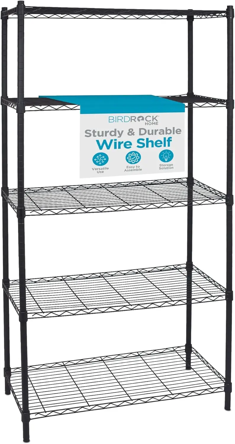 5-Shelf Adjustable Wire Shelving | Heavy Duty Storage Ra | Metal Shelf For Garage, Restaurant, Industrial Use - Wide Unit
5-Shelf Adjustable Wire Shelving | Heavy Duty Storage Ra | Metal Shelf For Garage, Restaurant, Industrial Use - Wide Unit