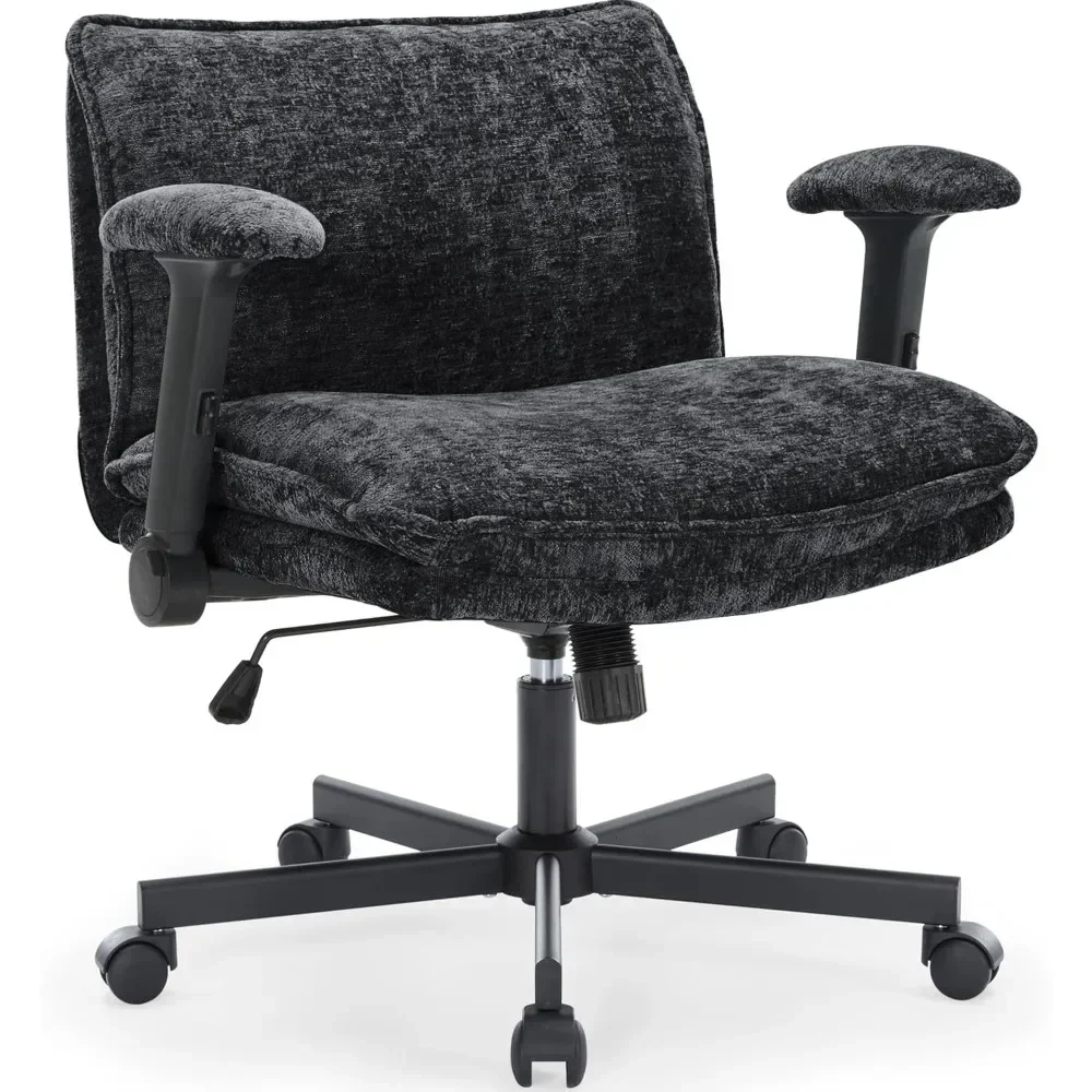 Cross legged office chair with wheels and adjustable flip-arms, criss cross desk chair with thick cushion,wide seat office chair
Cross legged office chair with wheels and adjustable flip-arms, criss cross desk chair with thick cushion,wide seat office chair