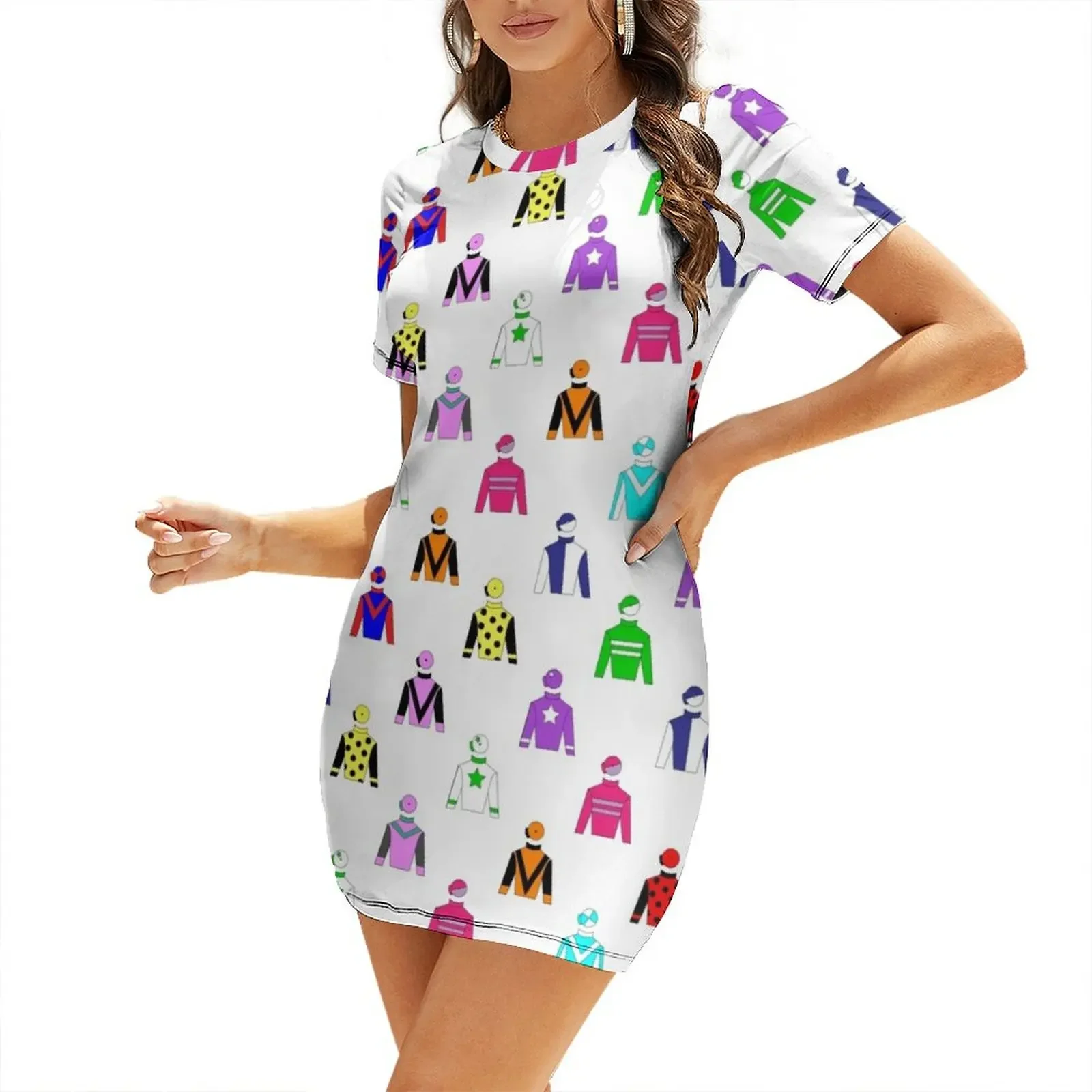 Horse Racing Jockey Silks Short-Sleeved Dress dress dresses Dresses gala dress women summer
Horse Racing Jockey Silks Short-Sleeved Dress dress dresses Dresses gala dress women summer