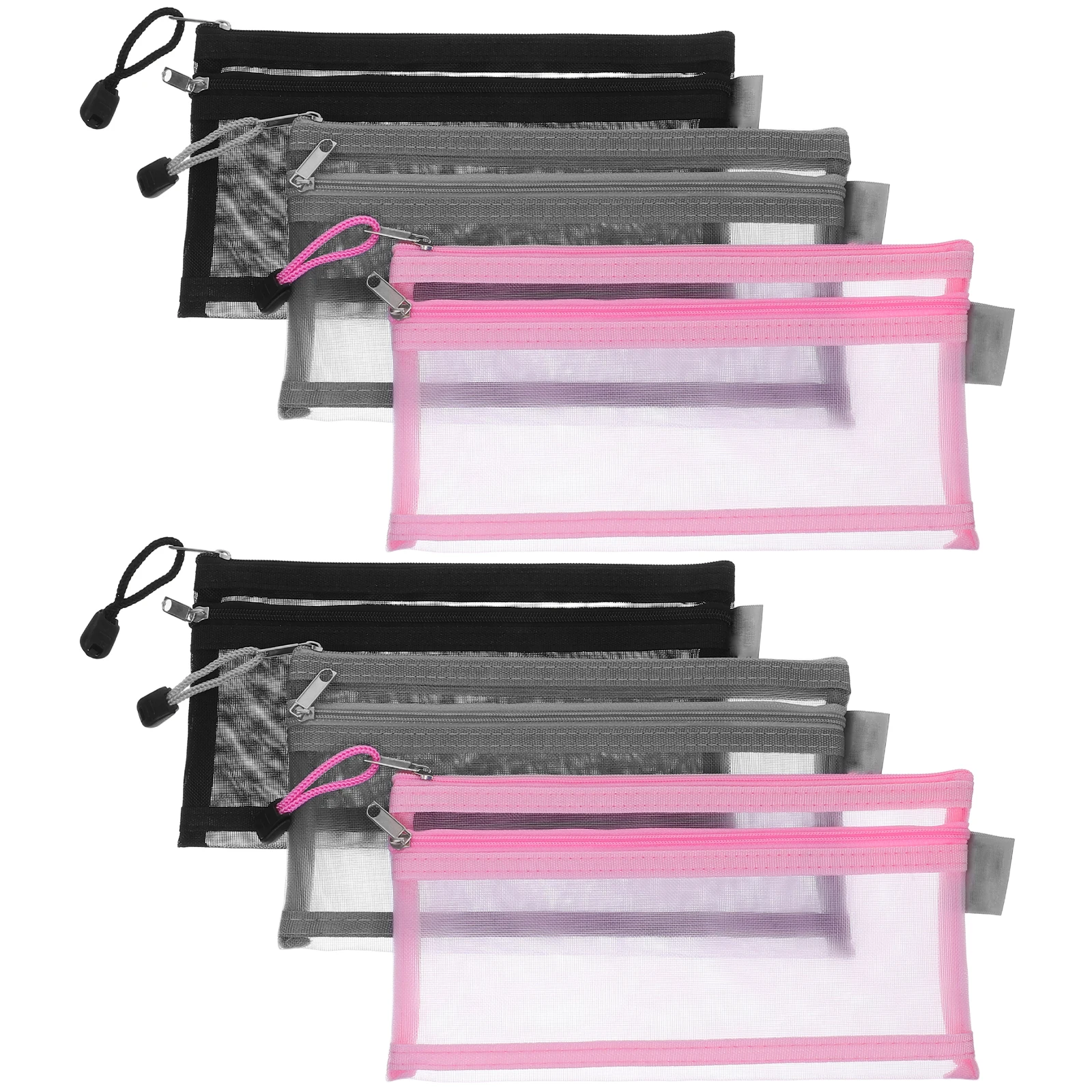 6pcs Double Layer Transparent Mesh Zipper Pouch Nylon Pencil Case For School Office Stationery Organizer Clear Exam Bag Folder
6pcs Double Layer Transparent Mesh Zipper Pouch Nylon Pencil Case For School Office Stationery Organizer Clear Exam Bag Folder