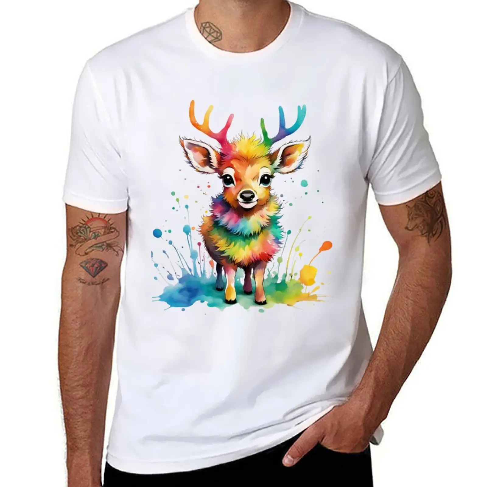 Rainbow deer T-Shirt t shirt personalised man t shirt luxury man t shirt heavy cotton T-Shirt
Rainbow deer T-Shirt t shirt personalised man t shirt luxury man t shirt heavy cotton T-Shirt
