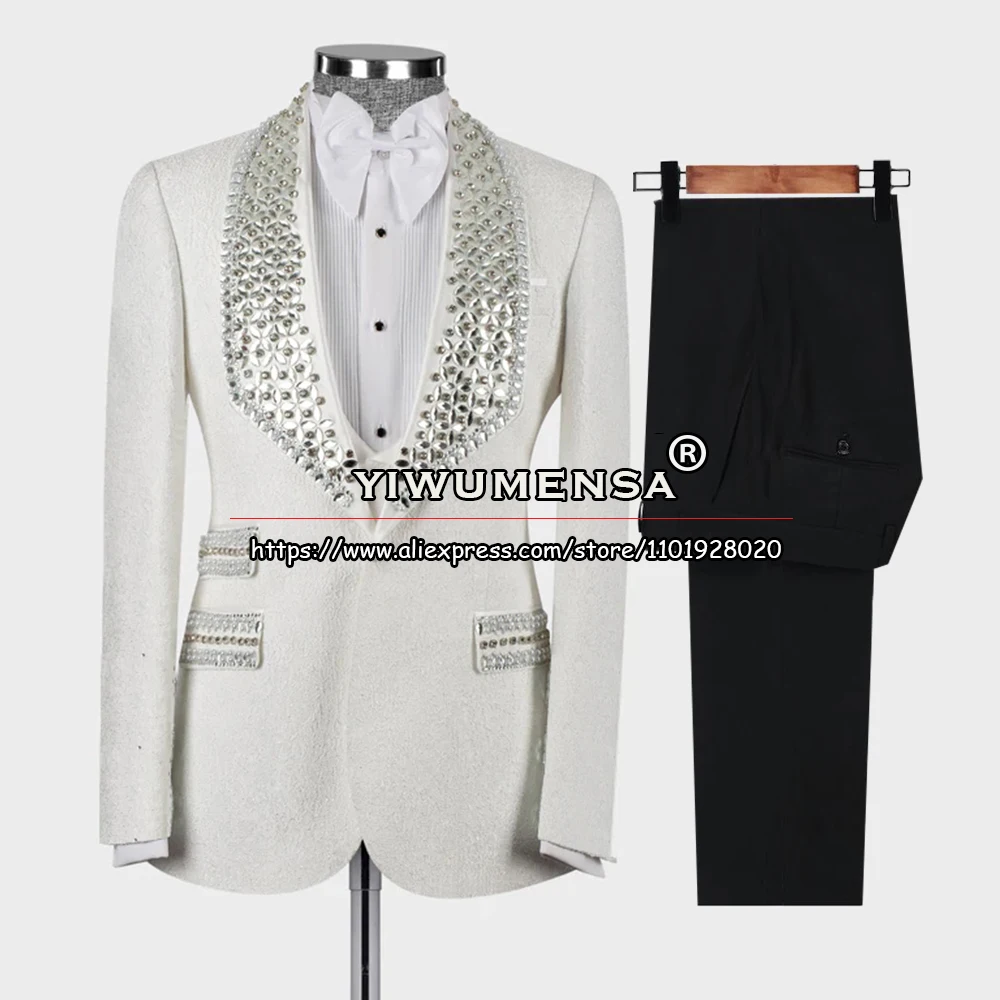 Luxury Beaded Suit Men Slim Fit Groom Wear Wedding Tuxedo Handmade Prom Dress Elegant Business Office 3 Pieces Jacket Vest Pants
Luxury Beaded Suit Men Slim Fit Groom Wear Wedding Tuxedo Handmade Prom Dress Elegant Business Office 3 Pieces Jacket Vest Pants