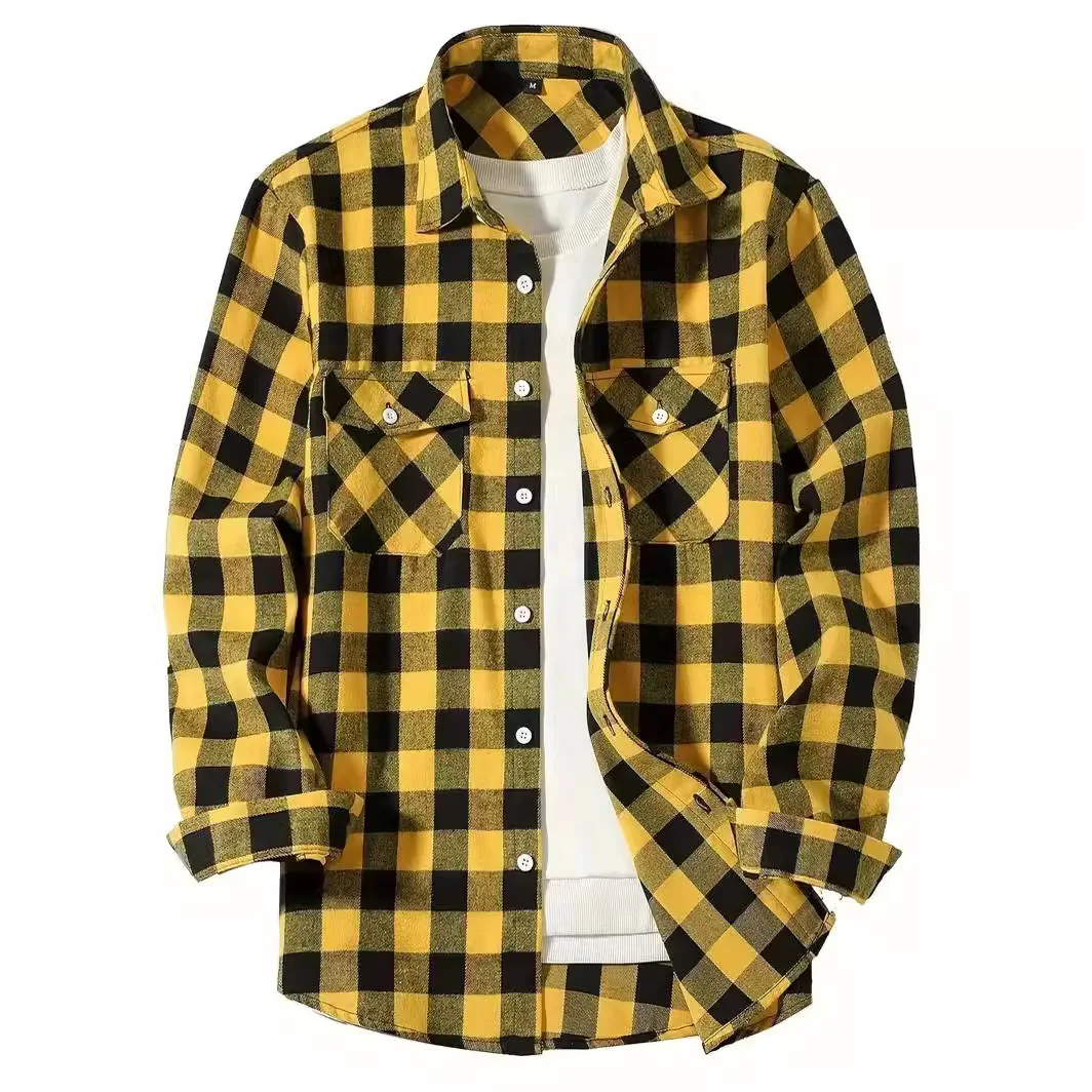 New Autumn Flannel Men's Shirts Long Sleeve Classic Plaid Casual Shirt Button-Up 2-Pocket Colthing Thin Jacket Shirt for Man
New Autumn Flannel Men's Shirts Long Sleeve Classic Plaid Casual Shirt Button-Up 2-Pocket Colthing Thin Jacket Shirt for Man