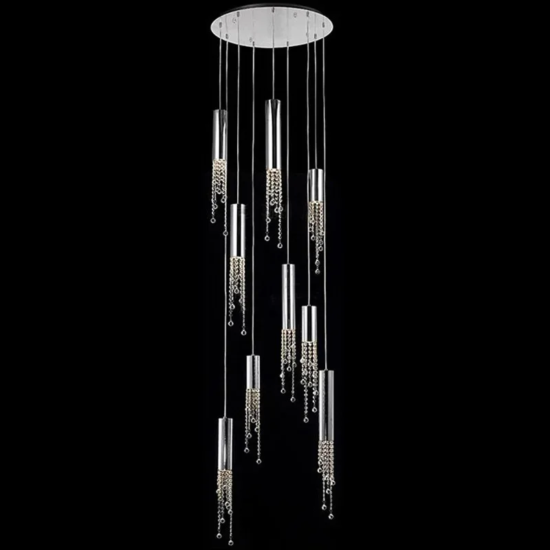 Modern Chrome Crystal LED Chandelier Luxury Large Cristal Staircase Hanging Fixture For Hallway Lobby Long Indoor Ceiling Lustre
Modern Chrome Crystal LED Chandelier Luxury Large Cristal Staircase Hanging Fixture For Hallway Lobby Long Indoor Ceiling Lustre
