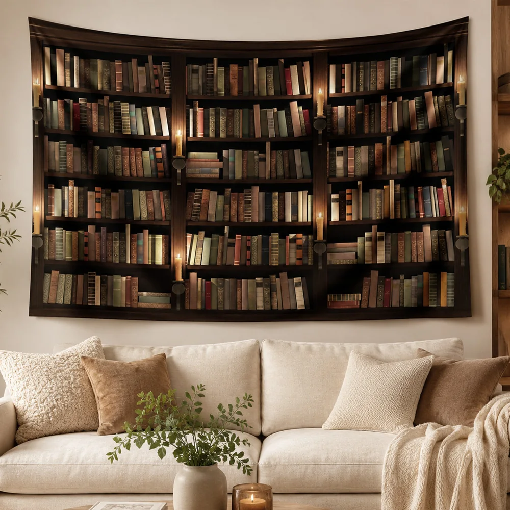 Antique Library Book Shelf Tapestry Retro Study Room Wall Art, Vintage Books Background Dorm Wall Decor
Antique Library Book Shelf Tapestry Retro Study Room Wall Art, Vintage Books Background Dorm Wall Decor