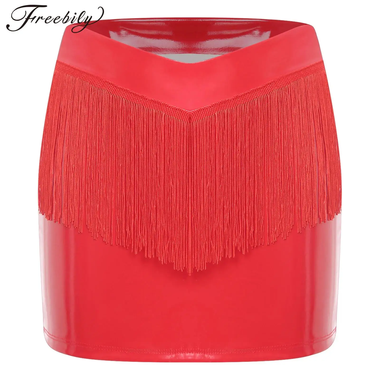 Nightclub Miniskirts for Women Wet Look Latex Skirt Patent Leather Fringe Clubwear Rave Party Music Festival Disco Dance Costume
Nightclub Miniskirts for Women Wet Look Latex Skirt Patent Leather Fringe Clubwear Rave Party Music Festival Disco Dance Costume