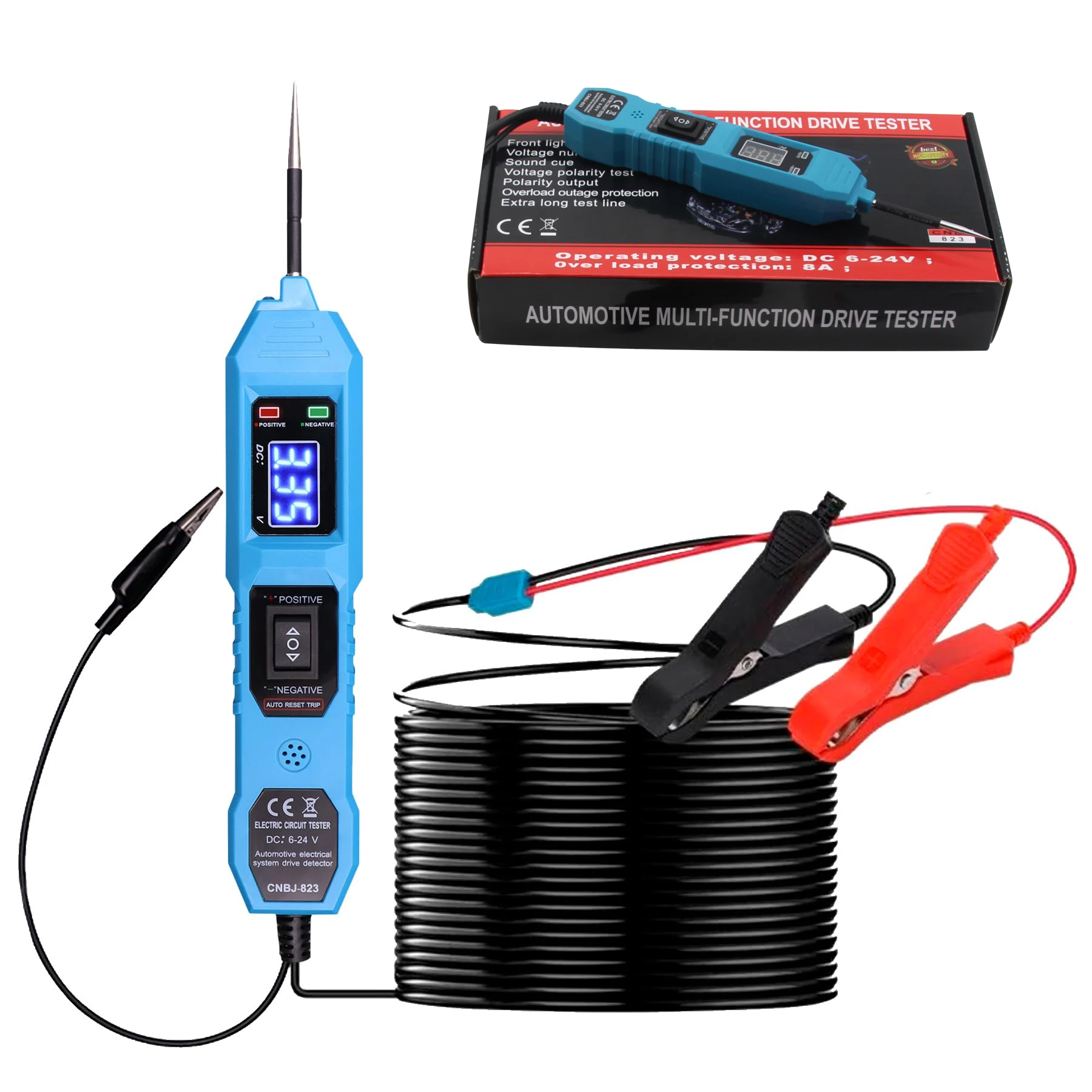 Multifunctional Car Circuit Tester,Digital Display Short Circuit Finder,6-24V AC/DC Car Power Tester, Component Activation Elect
Multifunctional Car Circuit Tester,Digital Display Short Circuit Finder,6-24V AC/DC Car Power Tester, Component Activation Elect