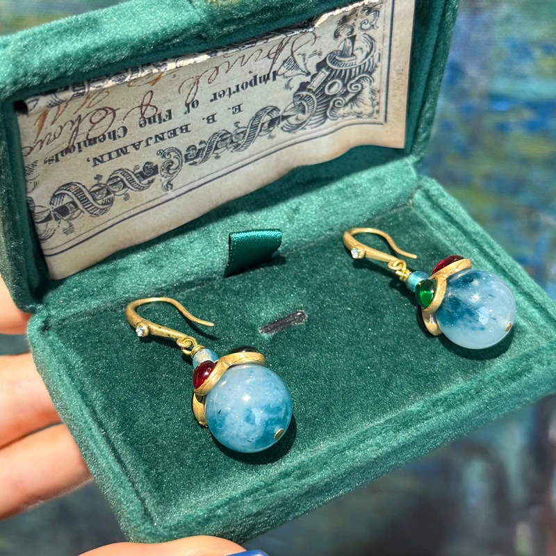 Vintage Blue Glass Water Droplet Beading Earring For Woman Accessories Gold Color Jewelry Making Materials Luxury Christmas
Vintage Blue Glass Water Droplet Beading Earring For Woman Accessories Gold Color Jewelry Making Materials Luxury Christmas