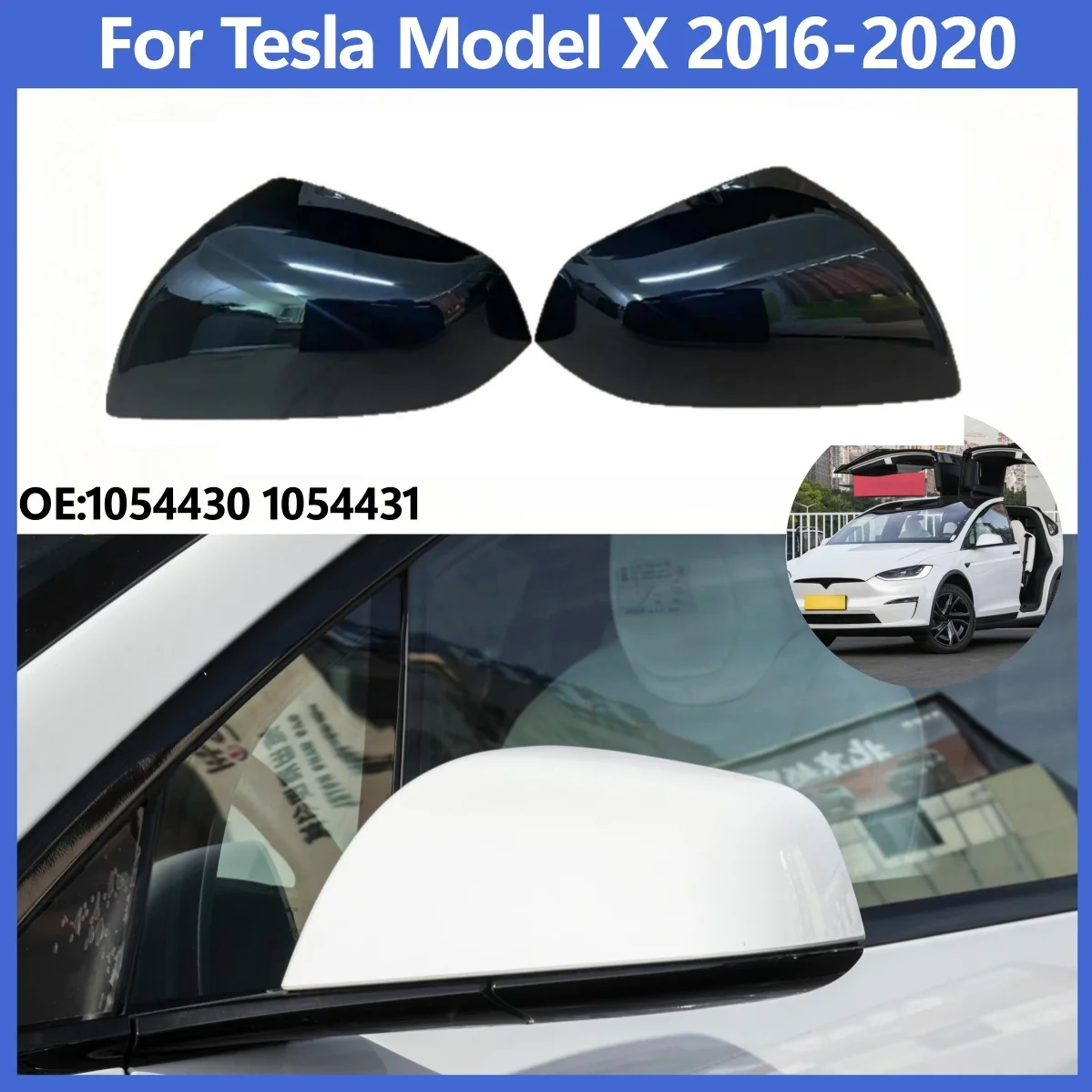 1054430 1054431 Side Mirror Housing Covers Shells Replacement For Tesla Model X 2016-2020 Car Exterior Accessories
1054430 1054431 Side Mirror Housing Covers Shells Replacement For Tesla Model X 2016-2020 Car Exterior Accessories