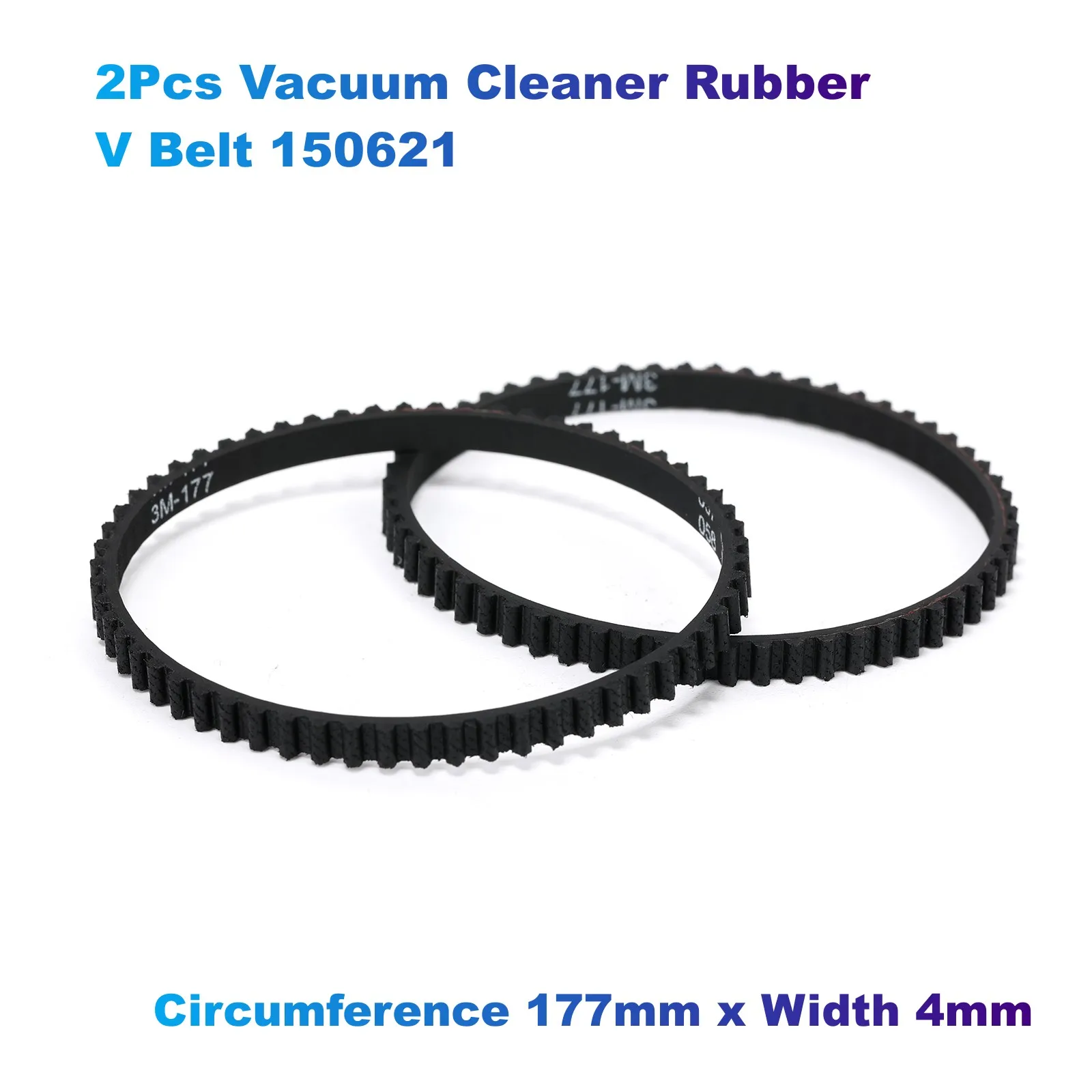 2Pcs Vacuum Cleaner Rubber Belt 150621(Circumference177mm x Width4mm) Compatible With Shark NV350 NV351 NV352 NV355 NV356 NV357
2Pcs Vacuum Cleaner Rubber Belt 150621(Circumference177mm x Width4mm) Compatible With Shark NV350 NV351 NV352 NV355 NV356 NV357