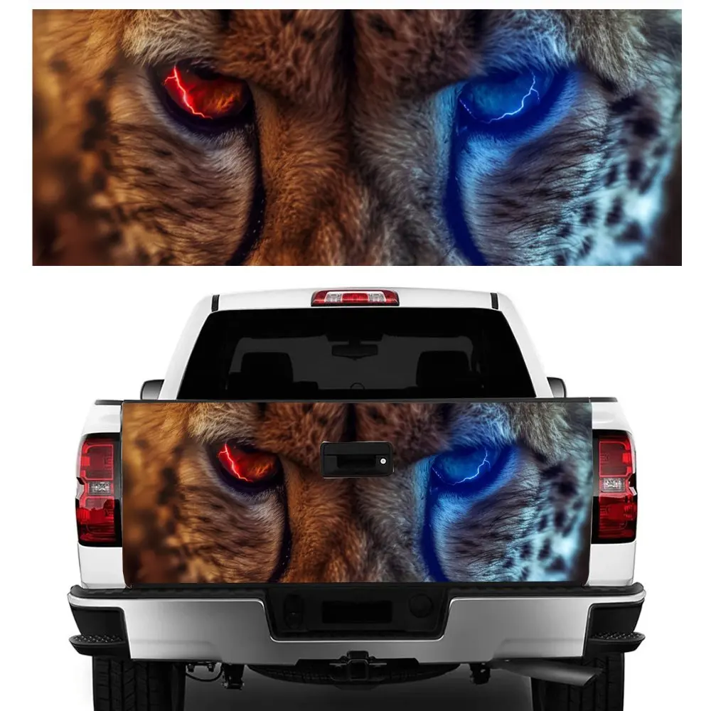 Cool Leopard with Red Blue Eyed Car Tail Trunk Protect Vinly Decal Auto Accessories Hood Decoration Sticker for Off-road Pickup
Cool Leopard with Red Blue Eyed Car Tail Trunk Protect Vinly Decal Auto Accessories Hood Decoration Sticker for Off-road Pickup