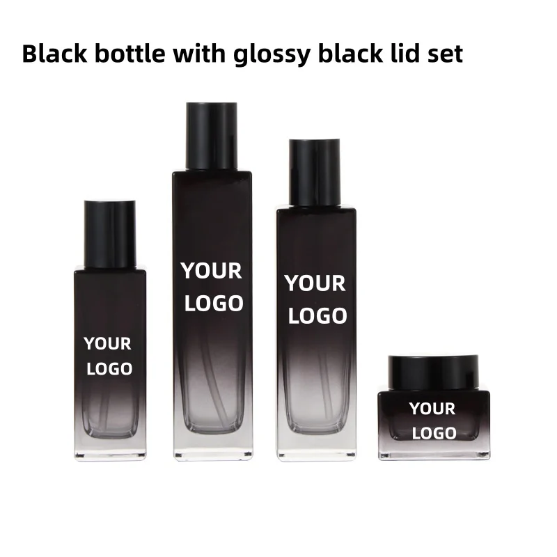 【Logo Custom】1Pcs 50g 100ml Black Gradient Cosmetic Glass Pump Dispenser Bottle Container Refillable Face Cream Jar
【Logo Custom】1Pcs 50g 100ml Black Gradient Cosmetic Glass Pump Dispenser Bottle Container Refillable Face Cream Jar