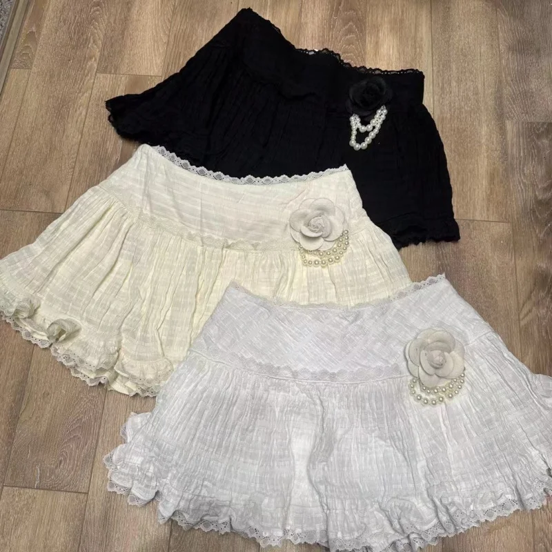 LXYG Ballet Style Lace Trim Cake Skirt White A-Line Tea Rose Sexy High Waist Short Skirt Women's Fashion Summer 2024
LXYG Ballet Style Lace Trim Cake Skirt White A-Line Tea Rose Sexy High Waist Short Skirt Women's Fashion Summer 2024