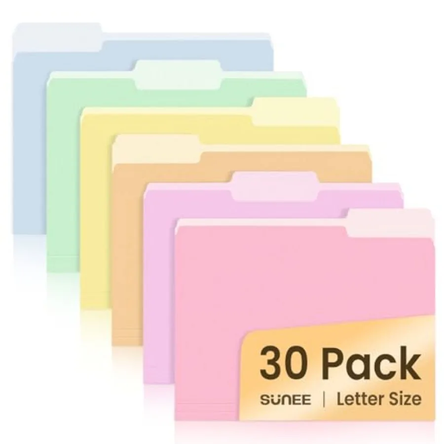 File Folders, 30 Pack Manilla Folders 8.5 x 11, Colored File Folders Home Office School Supplies for Documents Files Paper, 6 B
File Folders, 30 Pack Manilla Folders 8.5 x 11, Colored File Folders Home Office School Supplies for Documents Files Paper, 6 B