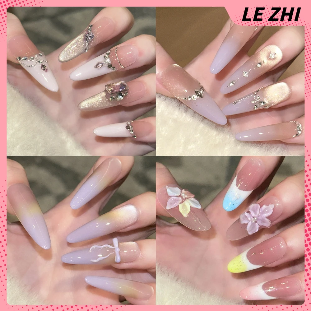 Luxury Fashion Glitter Rhinestone Detachable Full Cover Nail French Cat Eyes Pearl Bowknot Long Stiletto Full Cover False Nail
Luxury Fashion Glitter Rhinestone Detachable Full Cover Nail French Cat Eyes Pearl Bowknot Long Stiletto Full Cover False Nail