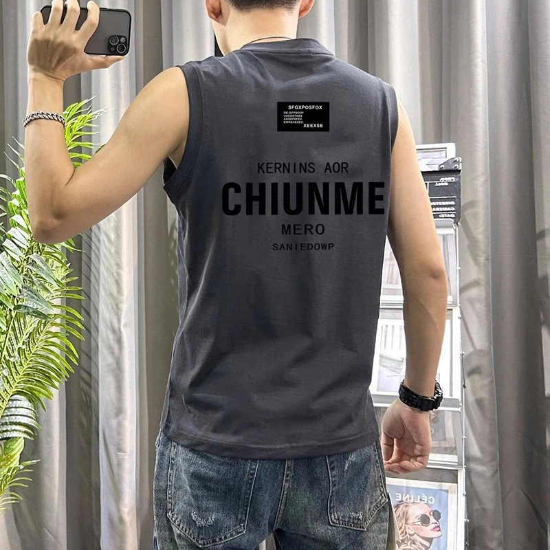 Fashion O-Neck Sleeveless Printed Letter T-Shirts Men's Clothing Summer New Loose Casual Tank Top Young Style Tee Shirt
Fashion O-Neck Sleeveless Printed Letter T-Shirts Men's Clothing Summer New Loose Casual Tank Top Young Style Tee Shirt