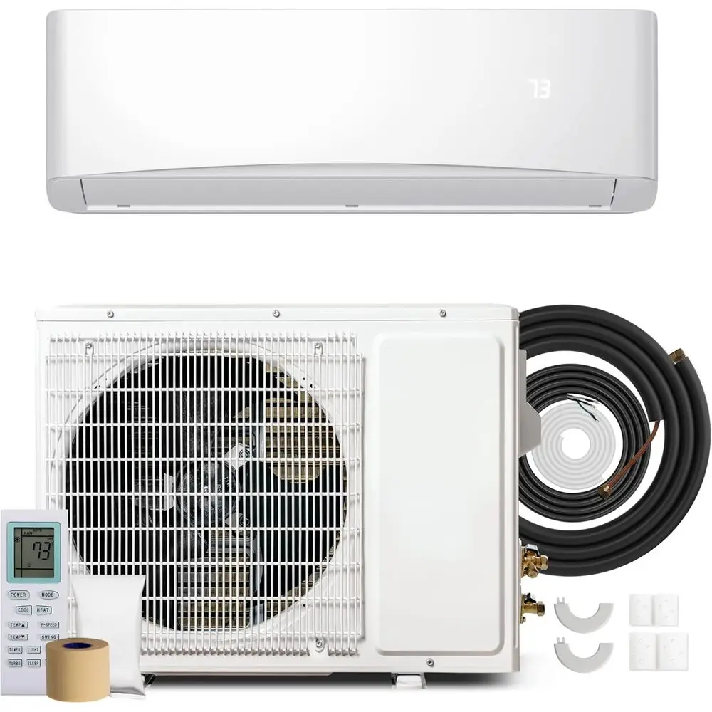12000Mini Split Air Conditioner& Heater, 17 SEER2 115V Mini Spilt AC with Inverter Compror, Covers Up to 750 Sq. t, Complete Ins
12000Mini Split Air Conditioner& Heater, 17 SEER2 115V Mini Spilt AC with Inverter Compror, Covers Up to 750 Sq. t, Complete Ins