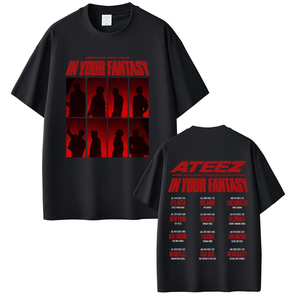 Korean Band ATEEZ in Your Fantasy 2025 World Tour Double Sided Print T Shirt Men Women Kpop Fashion Trend Short Sleeve T-shirts
Korean Band ATEEZ in Your Fantasy 2025 World Tour Double Sided Print T Shirt Men Women Kpop Fashion Trend Short Sleeve T-shirts