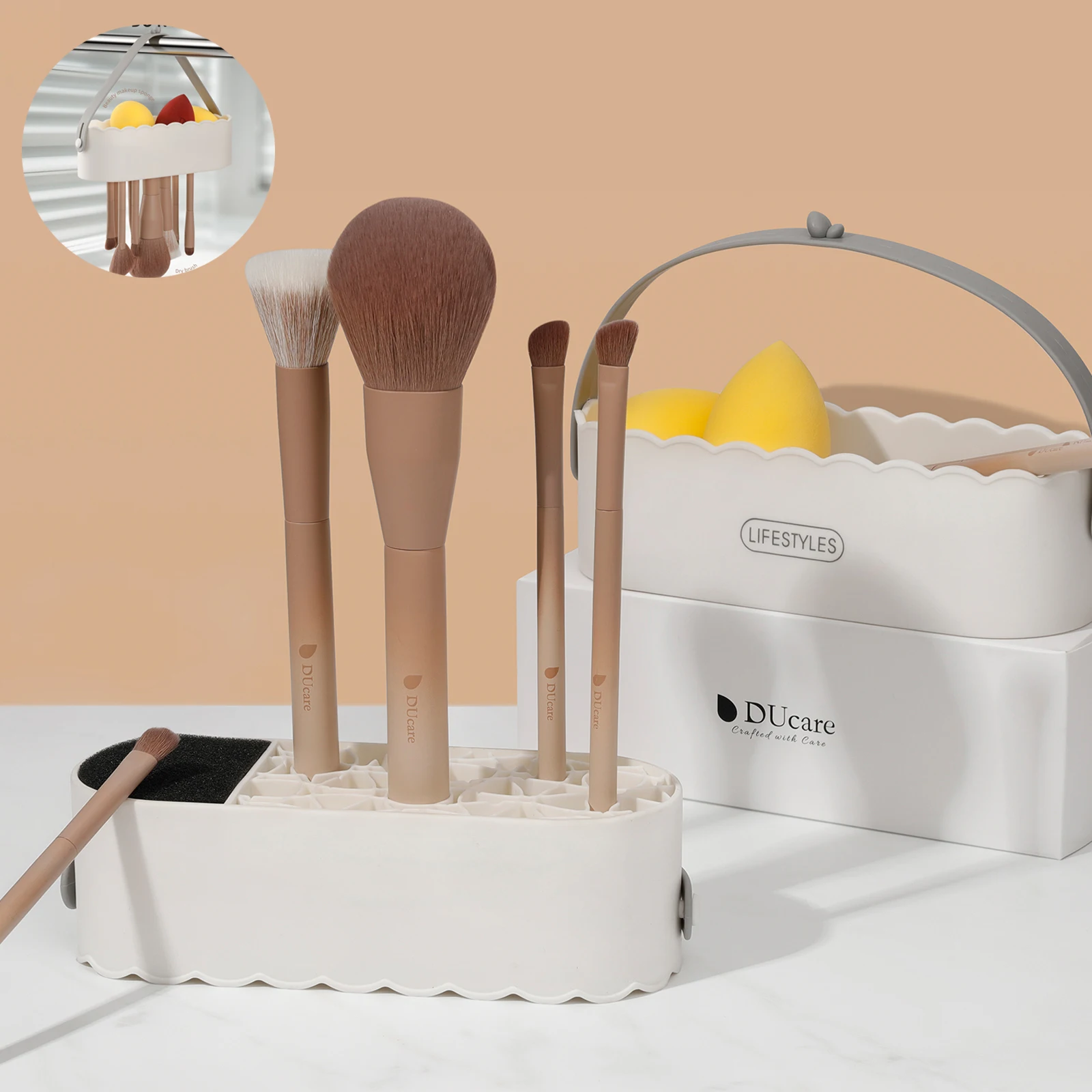 DUcare 4-in-1 Silicone Makeup Brush Beauty Sponge Cleaner Pad Drying Rack Blender Puff Washing Scrubber For Makeup Tools
DUcare 4-in-1 Silicone Makeup Brush Beauty Sponge Cleaner Pad Drying Rack Blender Puff Washing Scrubber For Makeup Tools
