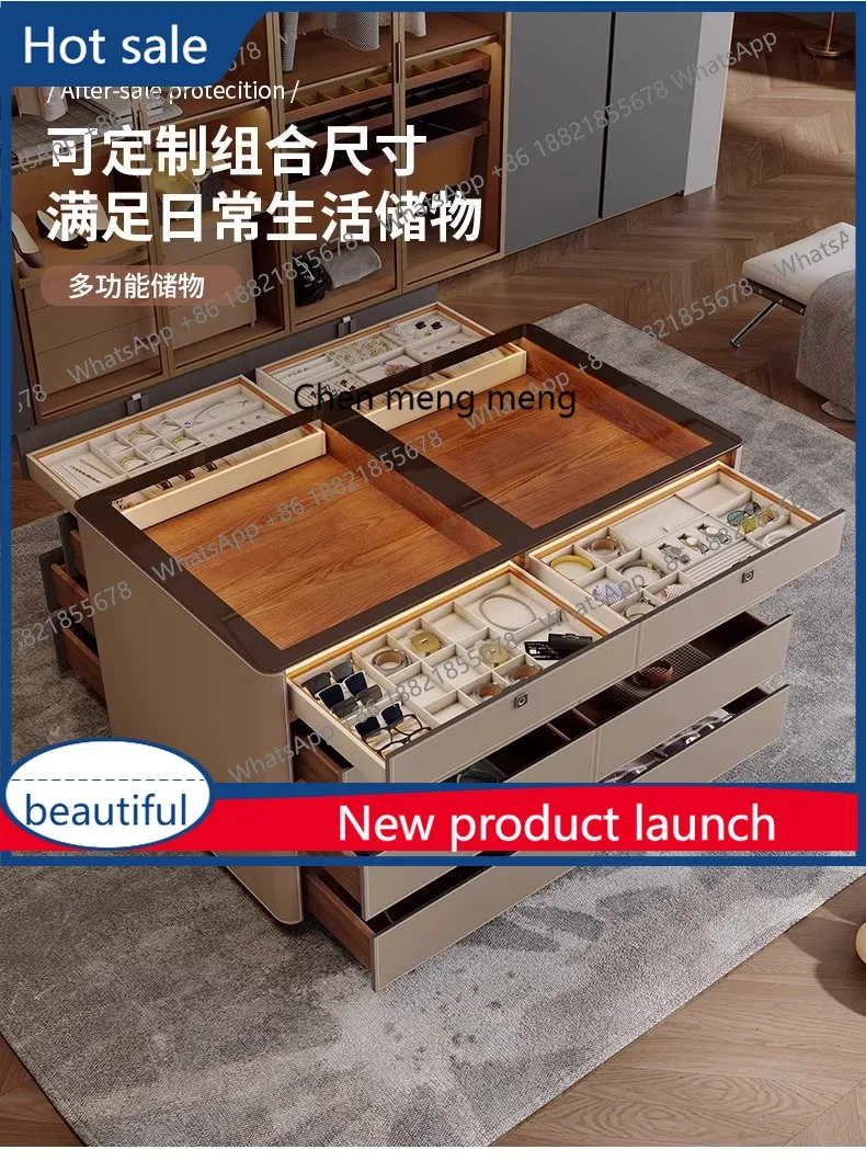 A13 Italian light luxury cloakroom mid-island cabinet, jewelry display cabinet master bedroom high-end locker
A13 Italian light luxury cloakroom mid-island cabinet, jewelry display cabinet master bedroom high-end locker