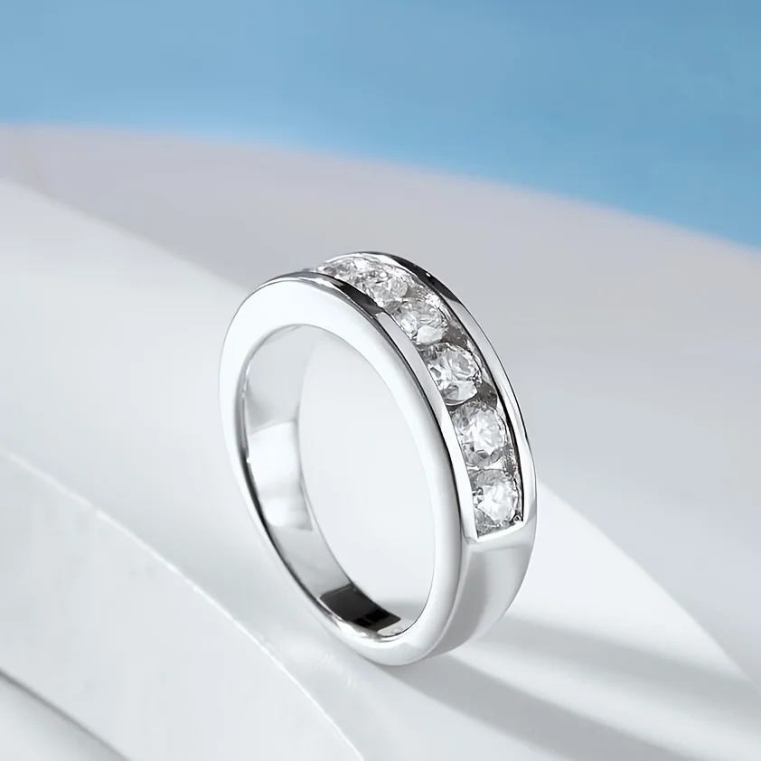 Moissanite Eternal Wedding Ring, D Color VVS Lab Made Jewelry Set, 925 Silver Mozambican Wedding Engagement Gift
Moissanite Eternal Wedding Ring, D Color VVS Lab Made Jewelry Set, 925 Silver Mozambican Wedding Engagement Gift