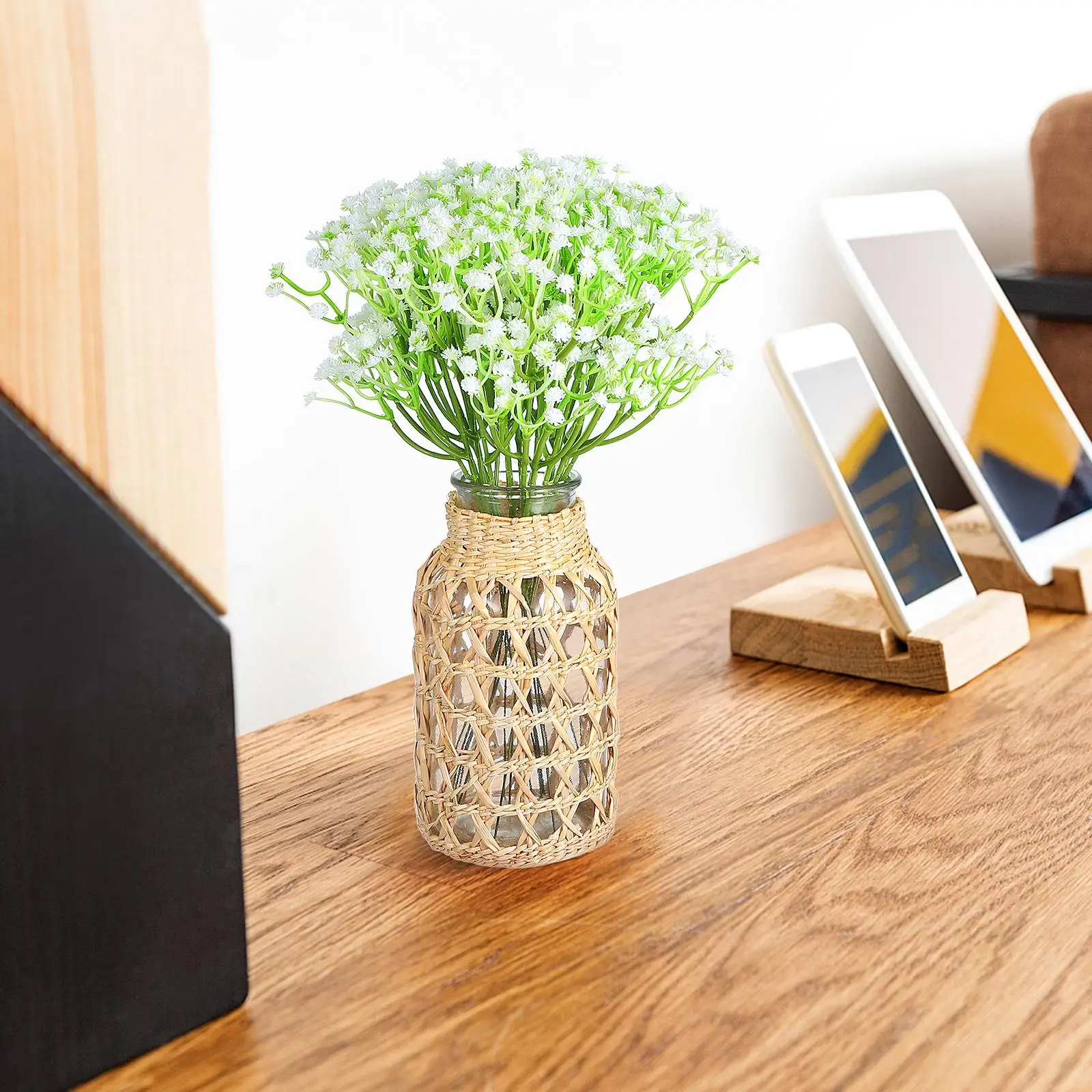 1PCS Rattan Glass Vase S Size Creative Japanese Style Home Decor Flower Container Woven Appearance Practical Durability
1PCS Rattan Glass Vase S Size Creative Japanese Style Home Decor Flower Container Woven Appearance Practical Durability