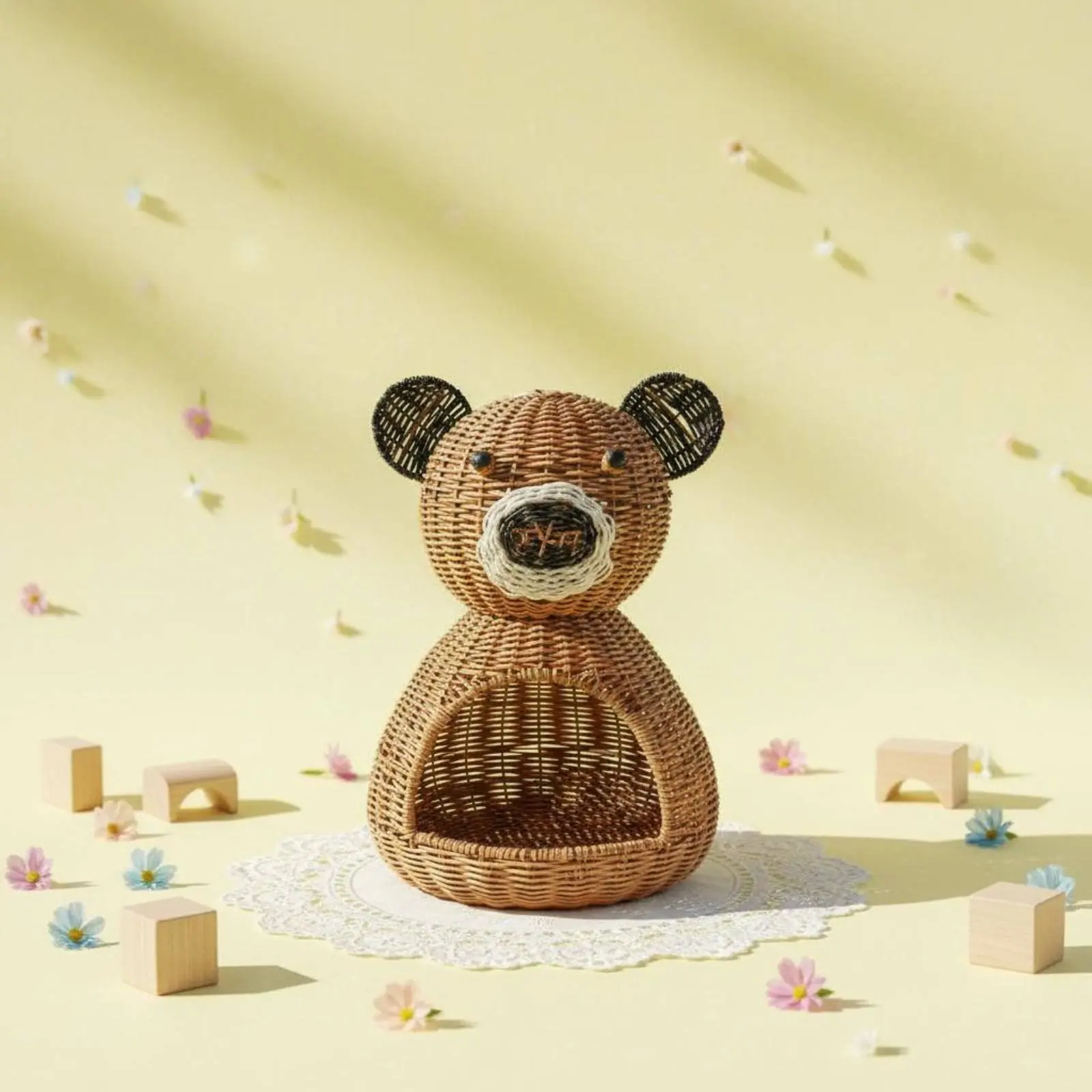 Animal Shaped Container Large Capacity Faux Rattan Creature Container Woven Animal Storage Container Sturdy for Children
Animal Shaped Container Large Capacity Faux Rattan Creature Container Woven Animal Storage Container Sturdy for Children