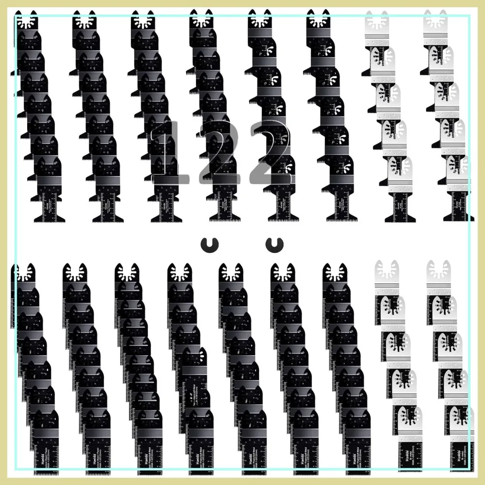 122 Pcs Metal Oscillating Saw Blades,Multitool Blades for Wood&Plastics,Quick Release Fit Fein,Porter Cable,Bosch,Decker,Dremel
122 Pcs Metal Oscillating Saw Blades,Multitool Blades for Wood&Plastics,Quick Release Fit Fein,Porter Cable,Bosch,Decker,Dremel