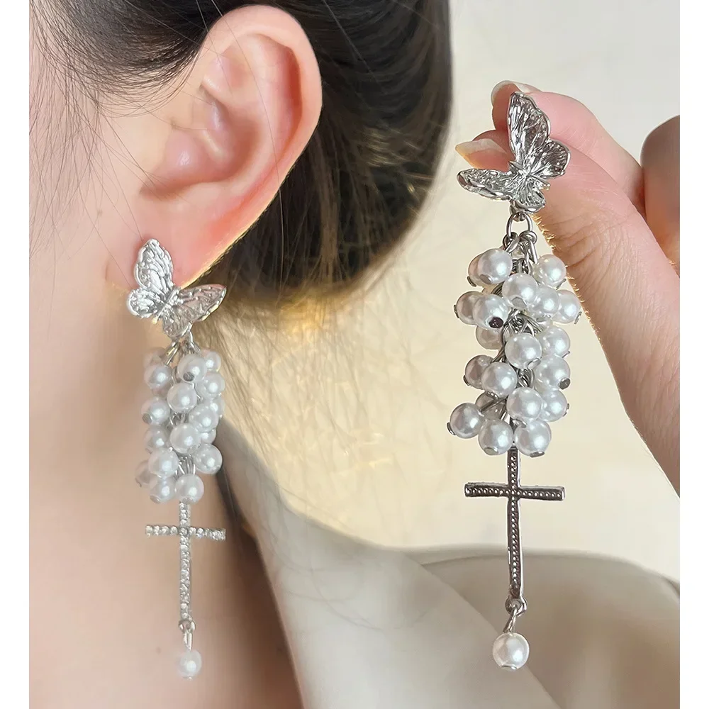 Long Butterfly Earrings For Women Pearl Cross Pendant Eardrop Gift Accessories Fashion Jewelry
Long Butterfly Earrings For Women Pearl Cross Pendant Eardrop Gift Accessories Fashion Jewelry