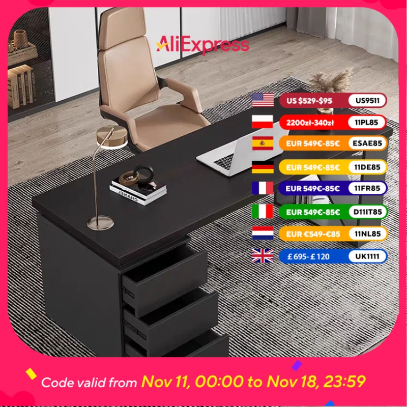 Asthetic Designer Office Desk Storage Writing Black Organizer Office Desk Wooden Modern Luxury Mesa De Escritorio Furniture
Asthetic Designer Office Desk Storage Writing Black Organizer Office Desk Wooden Modern Luxury Mesa De Escritorio Furniture