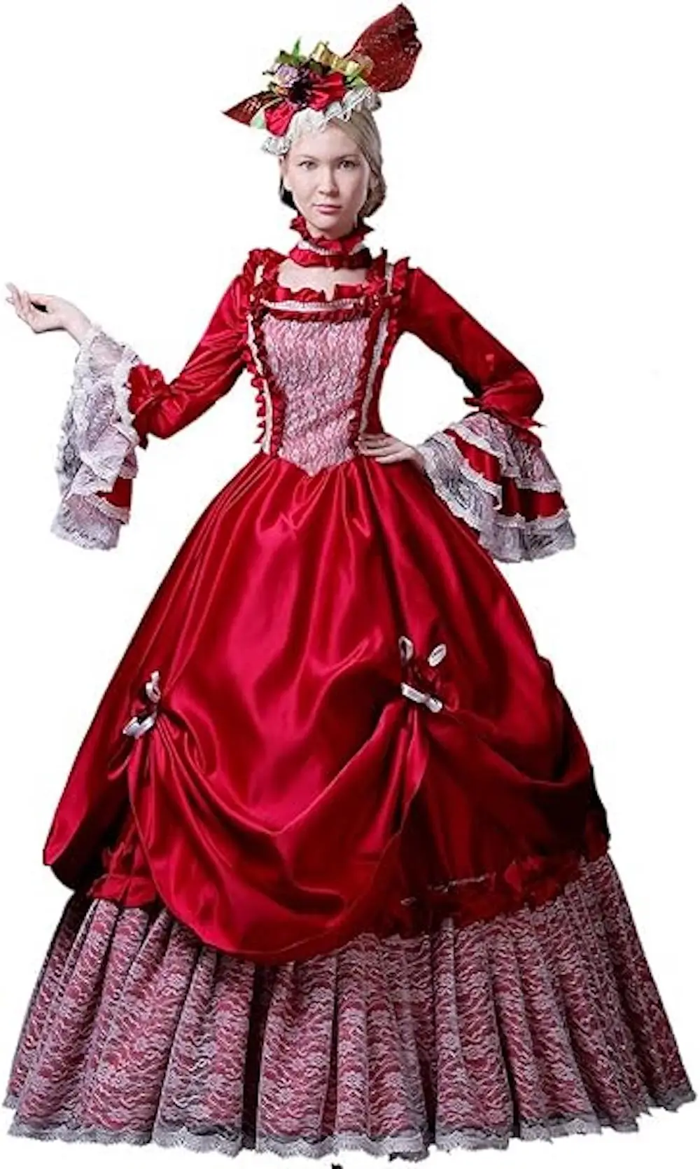Victorian Baroque Marie Antoinette Dress for Women - Rococo Renaissance Ball Gown with Intricate Lace and Corset Detail
Victorian Baroque Marie Antoinette Dress for Women - Rococo Renaissance Ball Gown with Intricate Lace and Corset Detail